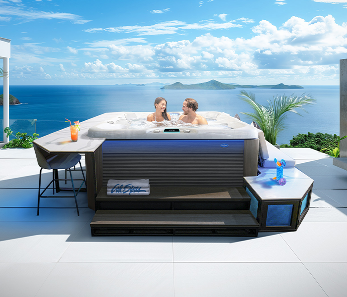 Calspas hot tub being used in a family setting - Manhattan